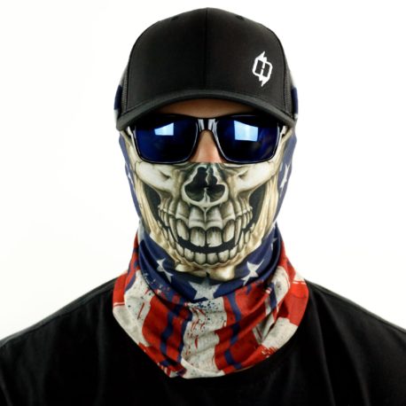 skull american flag motorcycle face mask bandana
