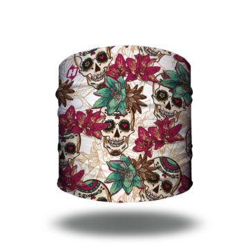 floral skulls bandana headband