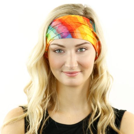 watercolor plaid headband bandana
