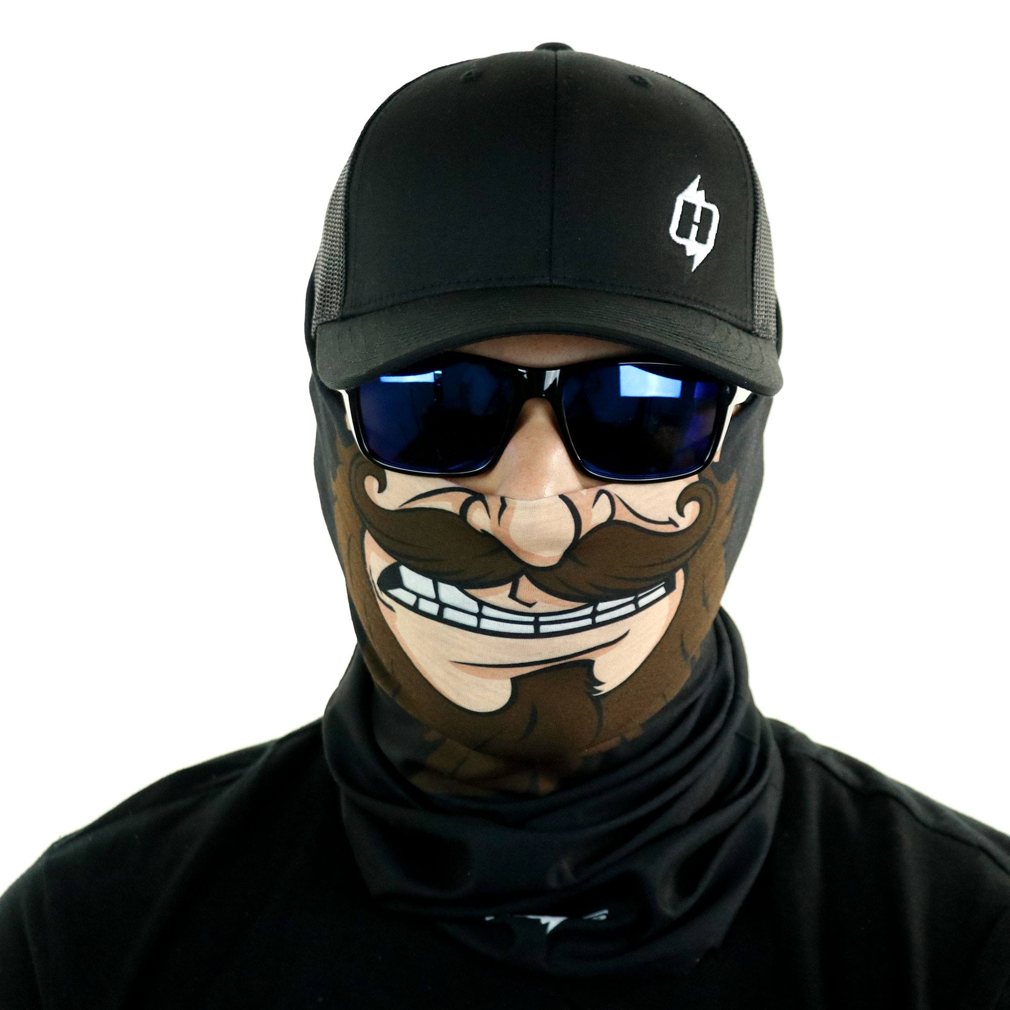 Mustache Neck Gaiter Mask Face Fishing Scarf Sun Cover Headwear Balaclava Biker 