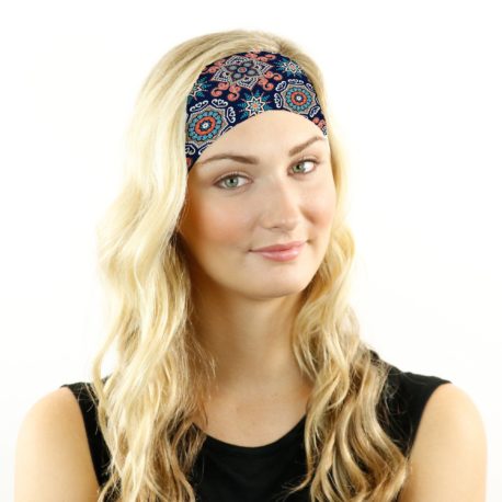 bohemian style mandala headband model shot