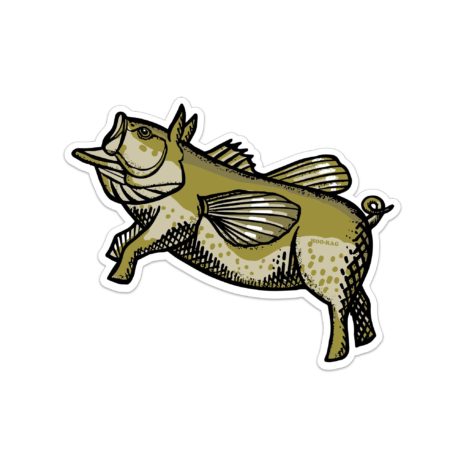 Flying Pond Pig Sticker