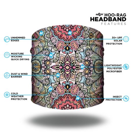 Mandala in Pink Yoga Headband | Bandanas by Hoo-rag just $9.95