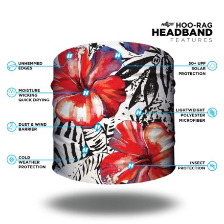 Tropical Hibiscus Yoga Headband | Bandanas by Hoo-rag just $9.95