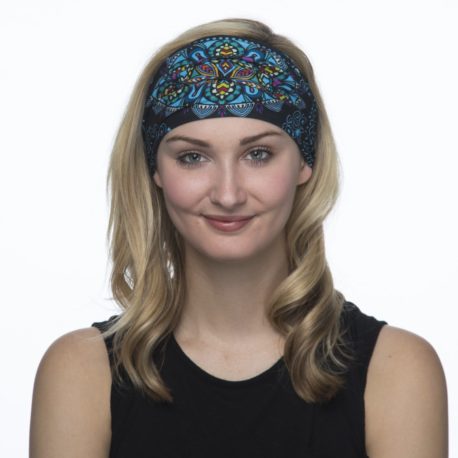 Mandala in Blue Yoga Headband | Bandanas by Hoo-rag, just $15.95