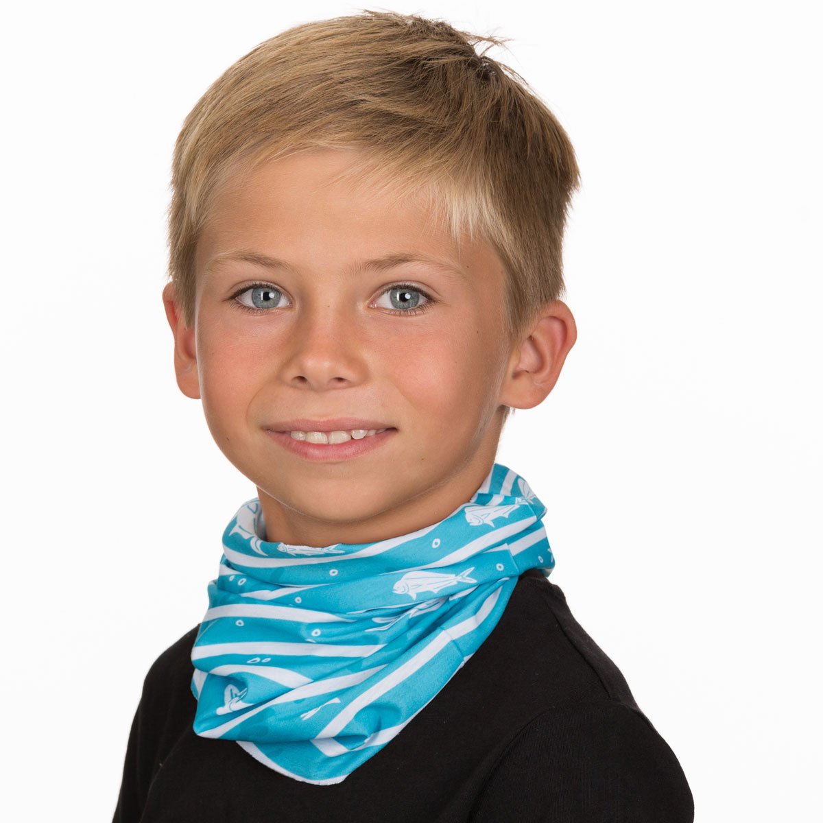Weginte 50PCS Kids Face Bandanas Cover Children Breathable Mouth Covering Protective Activities Outdoor with Ocean Pattern 