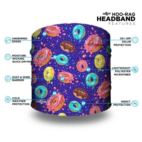 Doughnut Patterned Yoga Headband | Bandanas by Hoo-rag, just $9.95