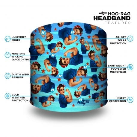 Rosie icon patterned Yoga Headband | Bandanas by Hoo-rag, just $9.95