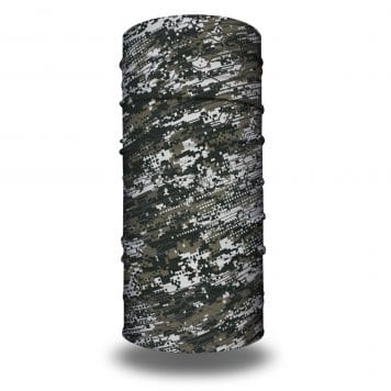 image of tubular bandana in shades of gray