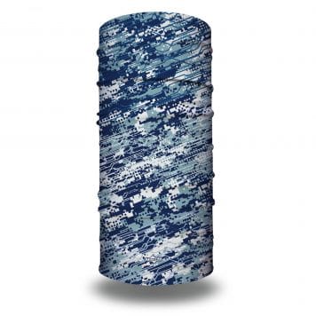 Image of a tubular bandana in a blue pattern