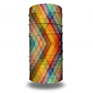 tubular bandana in a plaid watercolor design