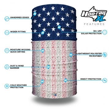 extra large american grand slam fishing bandana features list
