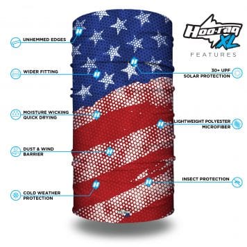 extra large modern styled american flag bandana features list