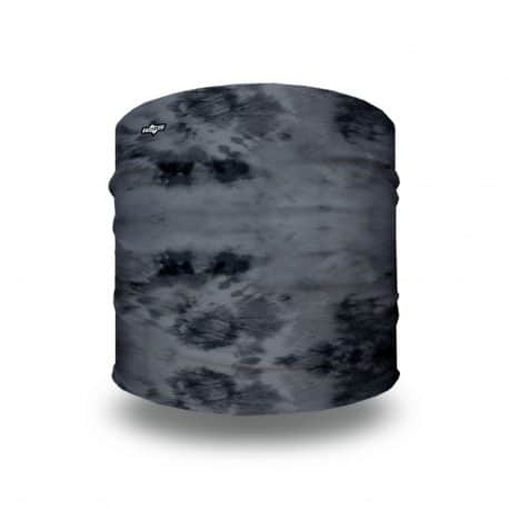 black and gray splattered pattern on a sports headband