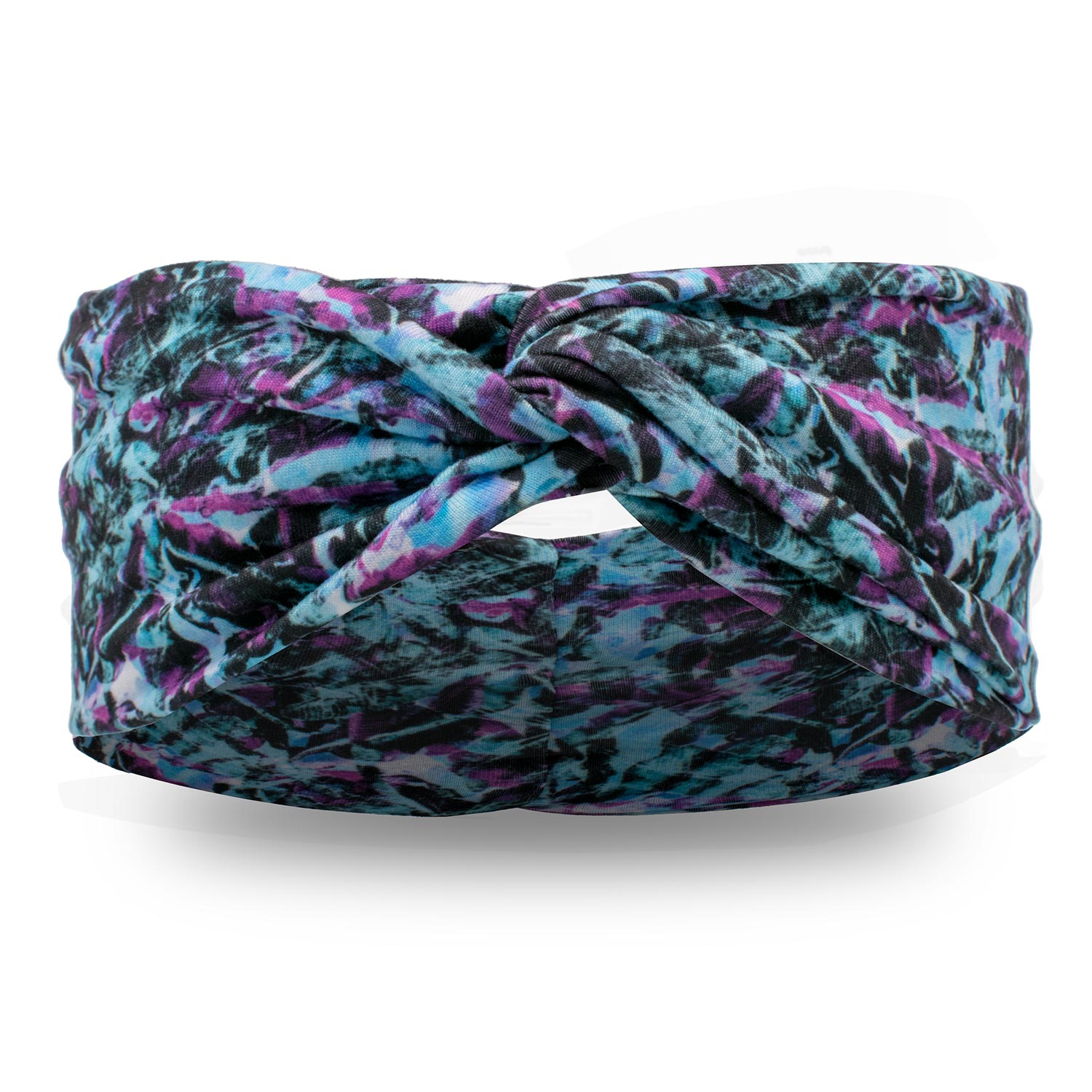 Purple and Blue Floral Twist Knot Headband | Hoo-rag