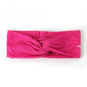 Twisted Knot Headband in Safety Pink